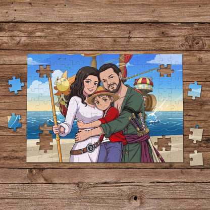 Puzzle personalizzato stile One Piece