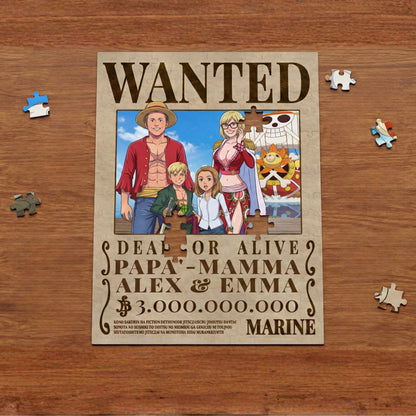 Puzzle personalizzato stile One Piece