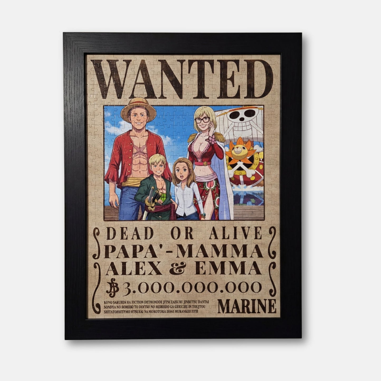 Puzzle personalizzato stile One Piece