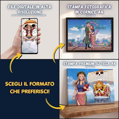 Ritratto Personalizzato in stile One Piece