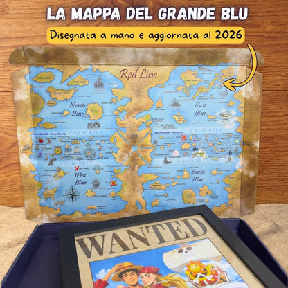 Manifesto da ricercato in stile One Piece